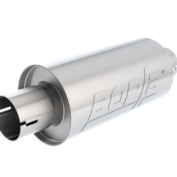 Borla 400497 - BOR400497 - Borla S-Type Muffler 2.5in Inlet/Outlet 5in Round x 10in w/Notch - Shipped in Europe - Tuningsupply.com