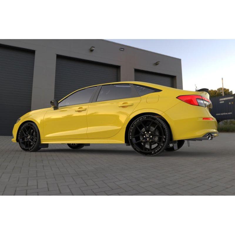 Rally Armor MF90-UR-BLK/WH - RALMF90-UR-BLK/WH - Rally Armor 22-25 Honda Civic/Civic Si/Sport Black UR Mud Flap w/White Logo - Shipped in Europe - Tuningsupply.com