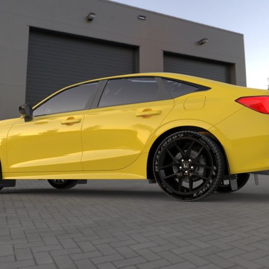 Rally Armor MF90-UR-BLK/RD - RALMF90-UR-BLK/RD - Rally Armor 22-25 Honda Civic/Civic Si/Sport Black UR Mud Flap w/Red Logo - Shipped in Europe - Tuningsupply.com