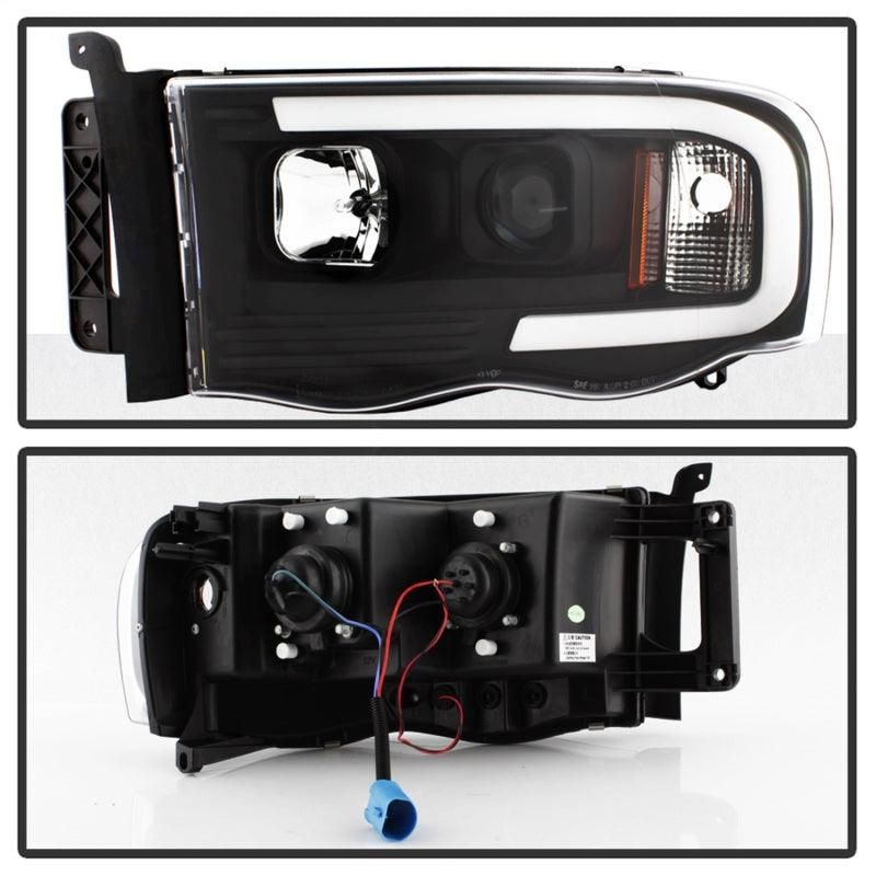 SPYDER 5084606 - SPY5084606 - Spyder 02-05 Dodge Ram 1500 Light Bar Projector Headlights - Black (PRO-YD-DR02V2-LB-BK) - Shipped in Europe - Tuningsupply.com