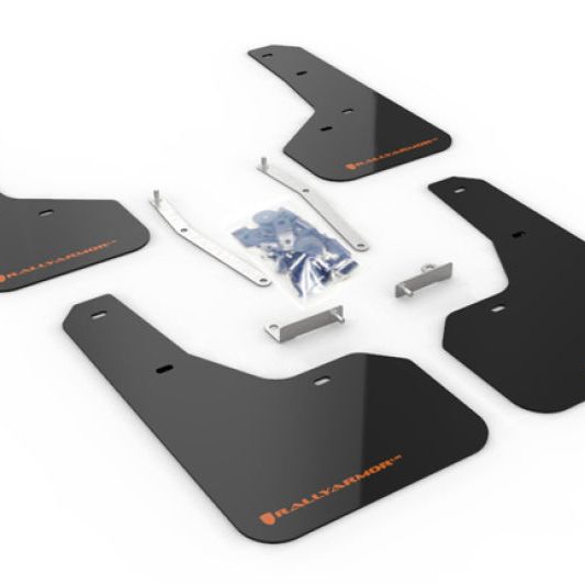 Rally Armor MF52-UR-BLK/OR - RALMF52-UR-BLK/OR - Rally Armor 19-21 Subaru Forester Black UR Mud Flap w/ Orange Logo - Shipped in Europe - Tuningsupply.com
