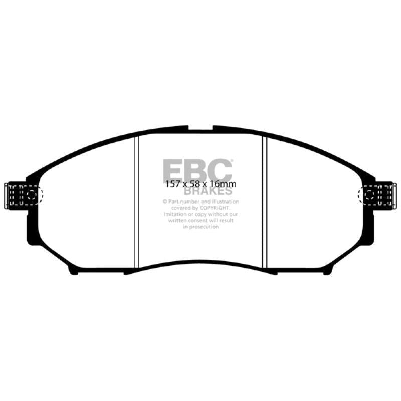 EBC DP41671R - EBCDP41671R - EBC 08-13 Infiniti EX35 3.5 Yellowstuff Front Brake Pads - Shipped in Europe - Tuningsupply.com