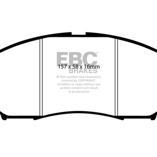 EBC DP31671C - EBCDP31671C - EBC 08-13 Infiniti EX35 3.5 Redstuff Front Brake Pads - Shipped in Europe - Tuningsupply.com