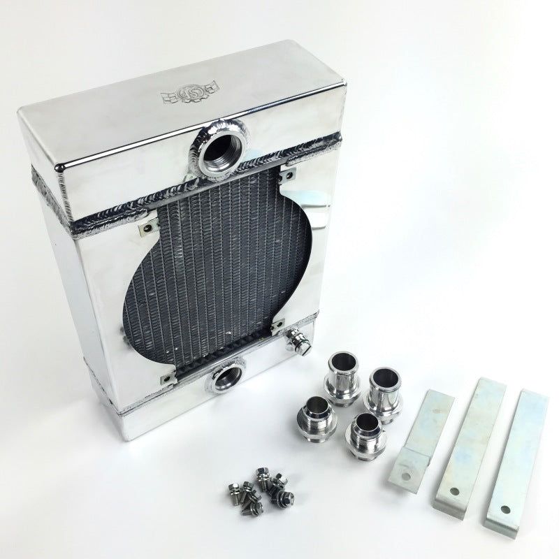 CSF 7065 - CSF7065 - CSF Universal Drag Race / Tuck Radiator w/9in Spal Fan - 10.5in H x 10in L x 3.6in W - Shipped in Europe - Tuningsupply.com