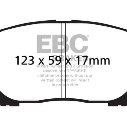 EBC DP41637R - EBCDP41637R - EBC 02-08 Pontiac Vibe 1.8 Yellowstuff Front Brake Pads - Shipped in Europe - Tuningsupply.com