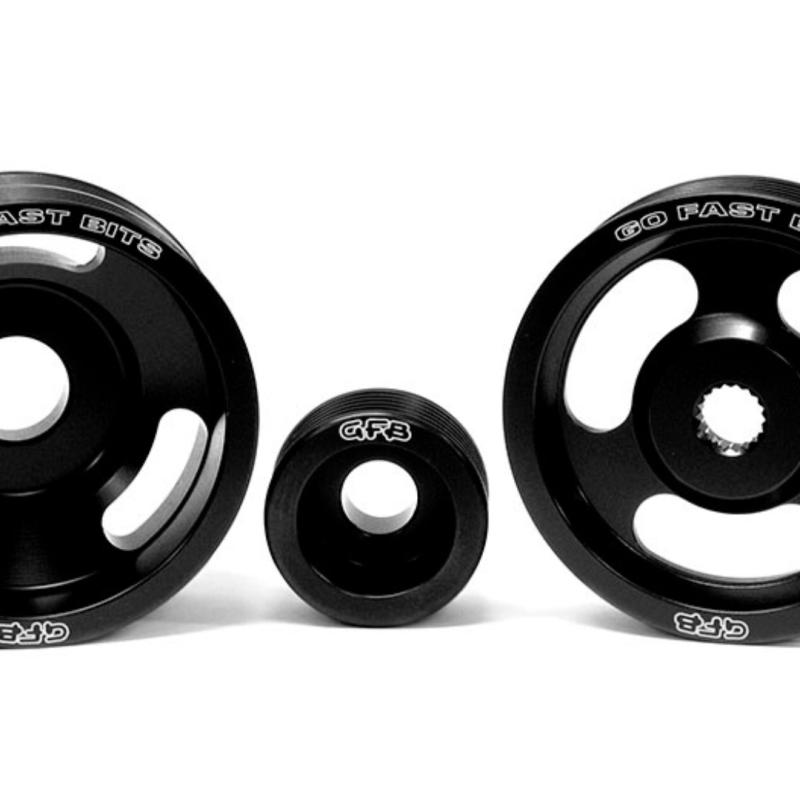 Go Fast Bits 2010 - GFB2010 - GFB 04-10 WRX/STI 3 Piece Under-Drive Pulley Kit w/ Belts (Crank Alternator & Power Steering) - Shipped in Europe - Tuningsupply.com