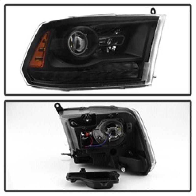 SPYDER 9040238 - SPY9040238 - xTune Dodge Ram 13-17 ( w/ Factory Projector LED) Projector Headlight - Black HD-JH-DR13-P-BK - Shipped in Europe - Tuningsupply.com