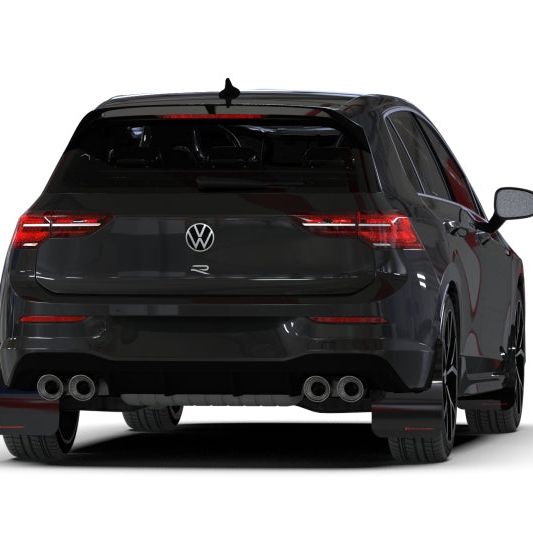 Rally Armor MF80-UR-BLK/WH - RALMF80-UR-BLK/WH - Rally Armor 22-25 VW MK8 Golf GTI/R Black UR Mud Flap w/White Logo - Shipped in Europe - Tuningsupply.com
