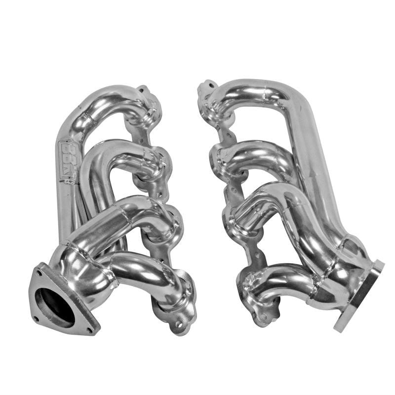 BBK 40470 - BBK40470 - BBK 14-18 GM Truck 5.3/6.2 1 3/4in Shorty Tuned Length Headers - Polished Silver Ceramic - Shipped in Europe - Tuningsupply.com