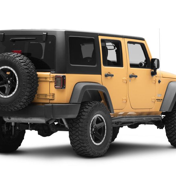 Raxiom J138358 - RAXJ138358 - Raxiom 07-18 Jeep Wrangler JK Axial Series LED Halo Tail Lights- Black Housing (Dark Smoked Lens) - Shipped in Europe - Tuningsupply.com