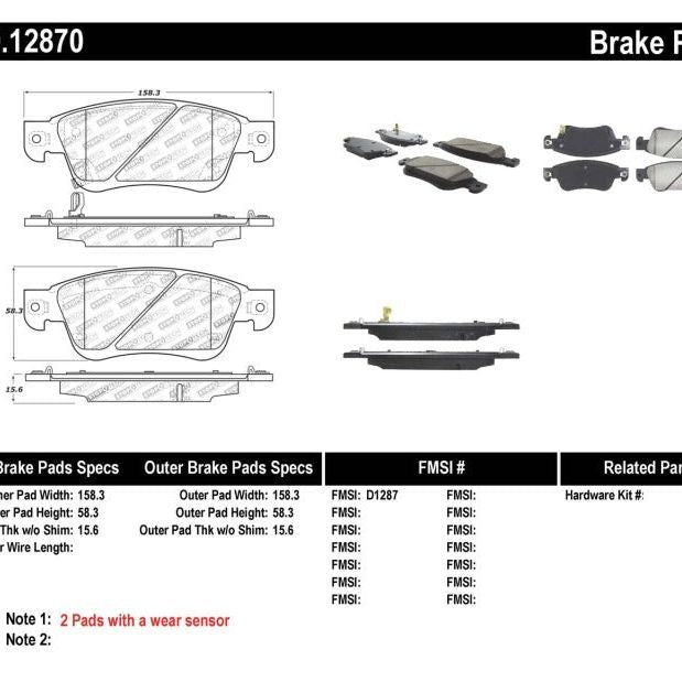 Stoptech 309.12870 - STO309.12870 - StopTech Performance 07-08 Infiniti G35 2WD Sedan / 08 Infiniti G37 Coupe Front Brake Pads - Shipped in Europe - Tuningsupply.com