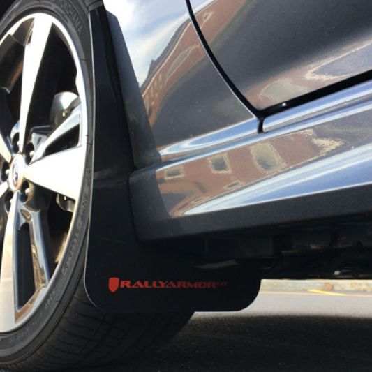 Rally Armor MF45-UR-BLK/SIL - RALMF45-UR-BLK/SIL - Rally Armor 17-23 Subaru Impreza 4D/5D Black UR Mud Flap w/Silver Logo - Shipped in Europe - Tuningsupply.com