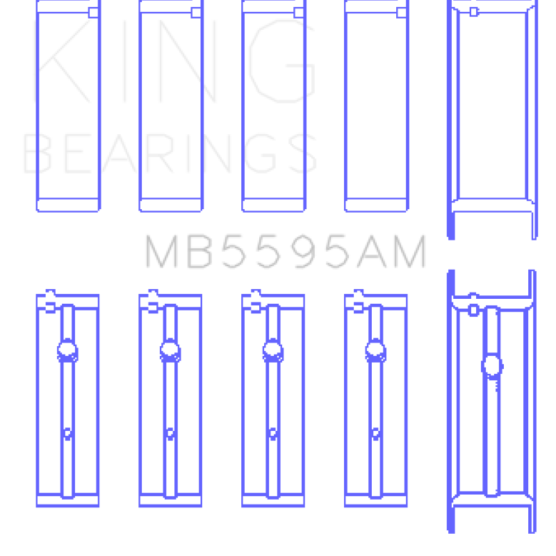 King Engine Bearings GMB5595AM - KINGMB5595AM - King Engine Bearings Nissan KA-24E Main Bearing Set - Size STD - Shipped in Europe - Tuningsupply.com