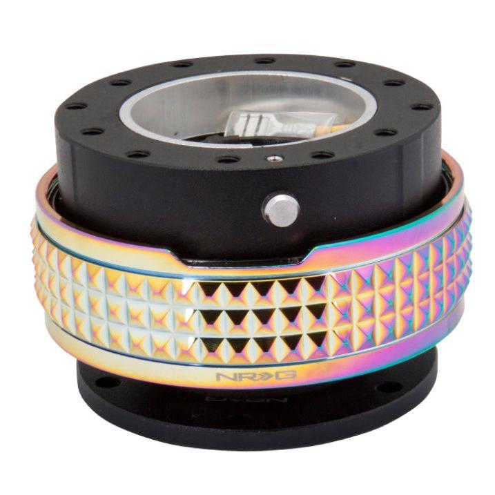 NRG SRK-210BK/MC - NRGSRK-210BK/MC - NRG Quick Release Kit - Pyramid Edition - Black Body / Neochrome Pyramid Ring - Shipped in Europe - Tuningsupply.com