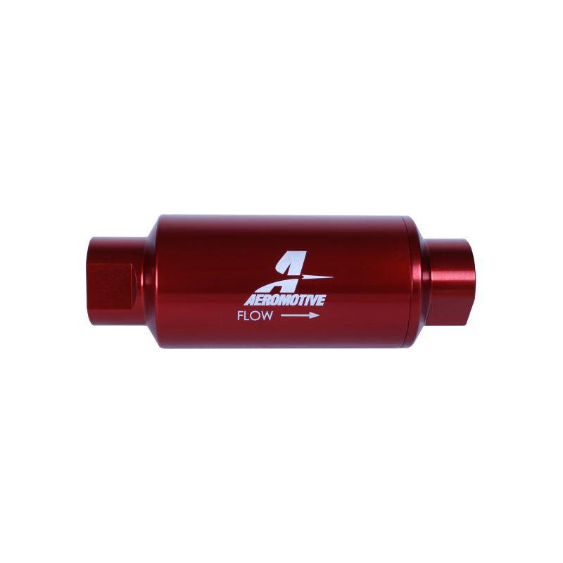 Aeromotive 12340 - AER12340 - Aeromotive In-Line Filter - (AN-10) 10 Micron Microglass Element Red Anodize Finish - Shipped in Europe - Tuningsupply.com