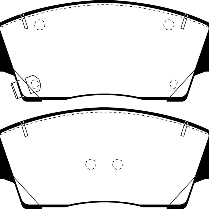 EBC DP43053R - EBCDP43053R - EBC 2017+ Hyundai Elantra 1.6L Turbo Yellowstuff Front Brake Pads - Shipped in Europe - Tuningsupply.com