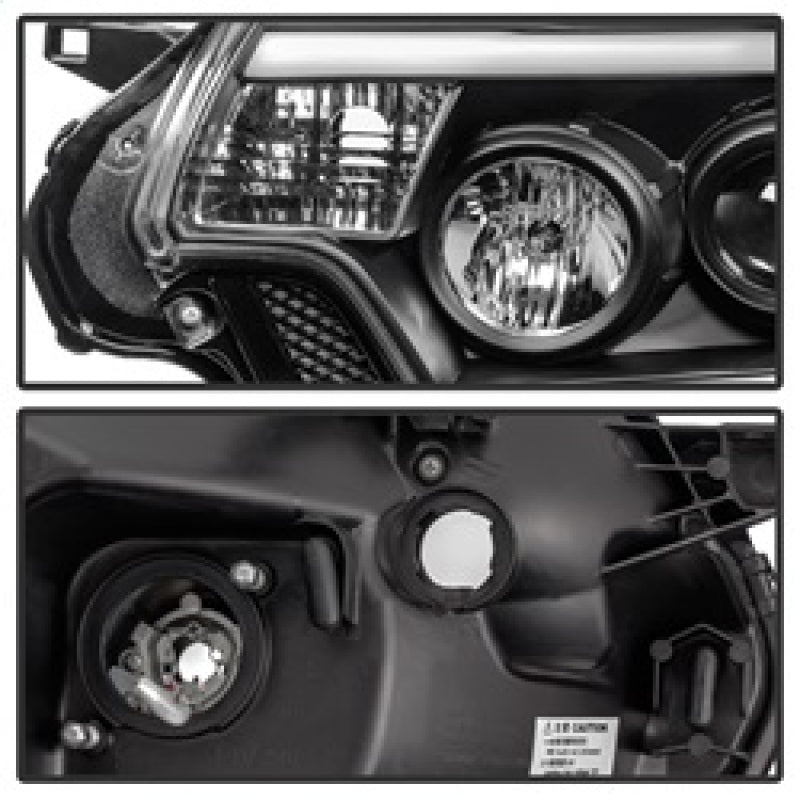SPYDER 5081711 - SPY5081711 - Spyder Toyota Tacoma 12-15 Projector Headlights Light Bar DRL Black PRO-YD-TT12-LBDRL-BK - Shipped in Europe - Tuningsupply.com
