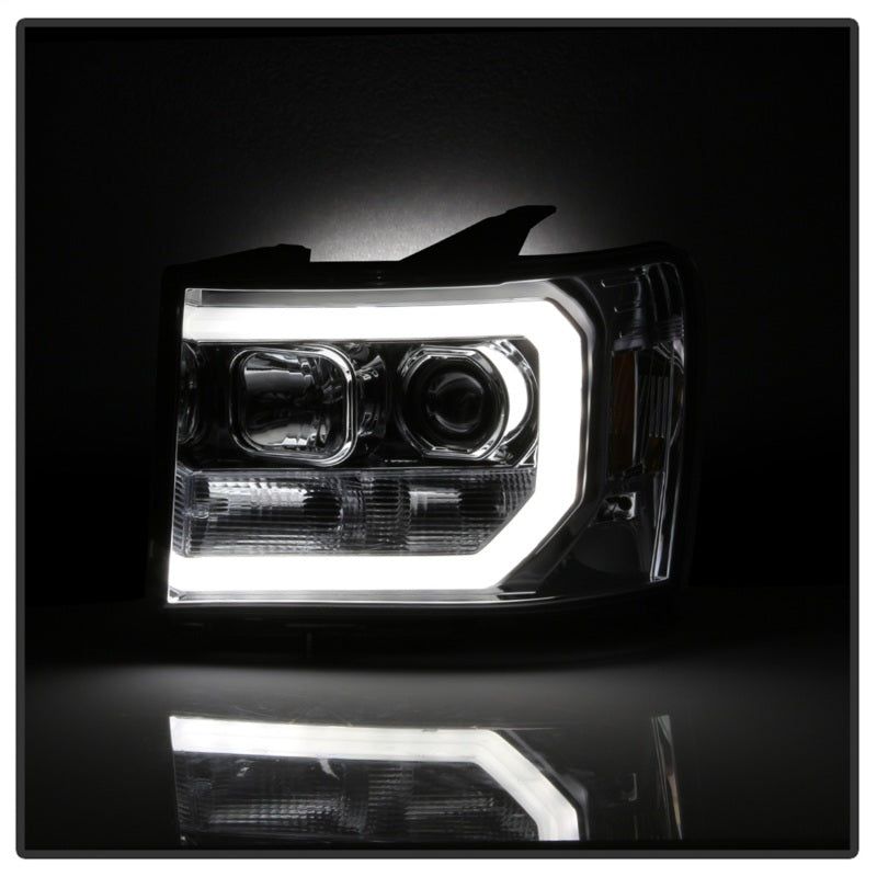 SPYDER 5083647 - SPY5083647 - Spyder GMC Sierra 1500/2500/3500 07-13 V2 Projector Headlights - Chrome PRO-YD-GS07V2-LBDRL-C - Shipped in Europe - Tuningsupply.com