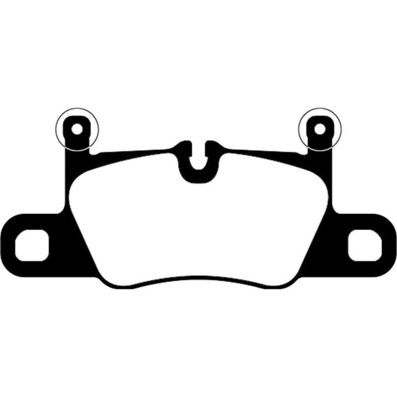 EBC DP32371C - EBCDP32371C - EBC 2016+ Porsche 911 (991/2 w/Cast Iron Rotors) 3.0TT Carrera Redstuff Rear Brake Pads - Shipped in Europe - Tuningsupply.com