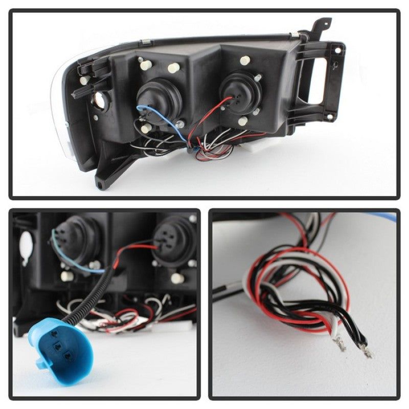 SPYDER 5009975 - SPY5009975 - Spyder Dodge Ram 1500 02-05/Ram 2500 03-05 Projector Headlights LED Halo LED Blk PRO-YD-DR02-HL-BK - Shipped in Europe - Tuningsupply.com