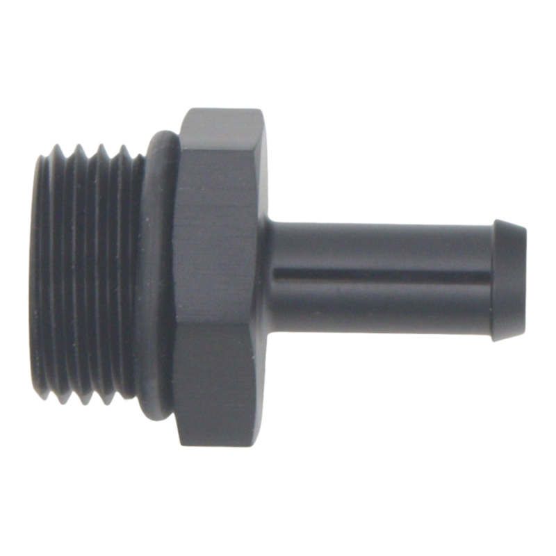 DeatschWerks 6-02-0510-B - DWK6-02-0510-B - DeatschWerks 8AN ORB Male to 5/16in Male Barb Fitting (Incl O-Ring) - Anodized Matte Black - Shipped in Europe - Tuningsupply.com