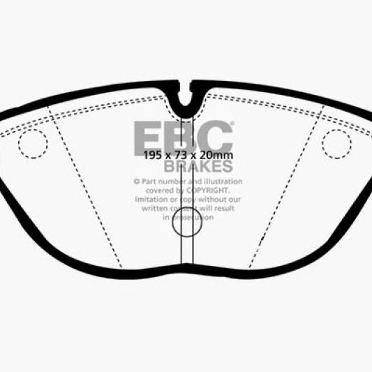 EBC DP31035C - EBCDP31035C - EBC 04-06 Audi TT Quattro 3.2 Redstuff Front Brake Pads - Shipped in Europe - Tuningsupply.com