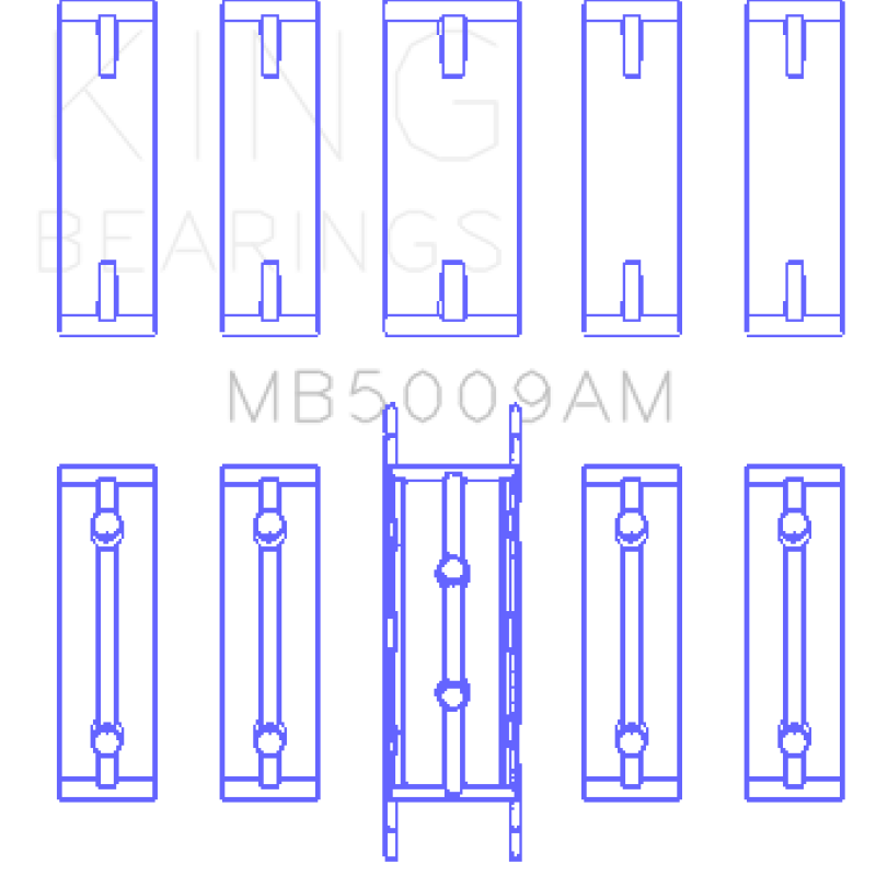 King Engine Bearings GMB5009AM - KINGMB5009AM - King Engine Bearings Ford Fiesta 1.25i (ZETEC) Crankshaft Main Bearing Set - Shipped in Europe - Tuningsupply.com