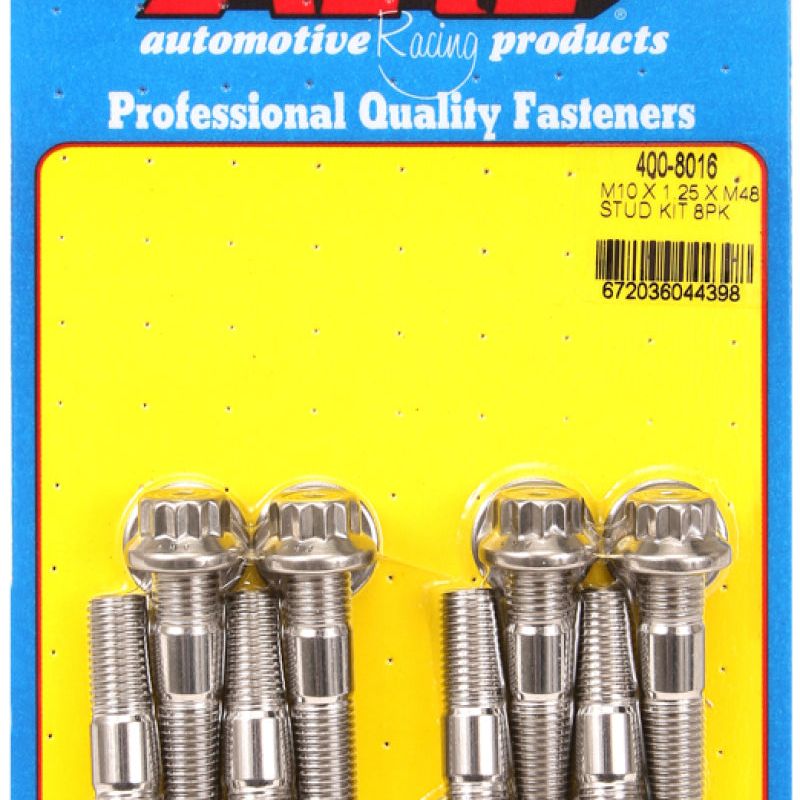 ARP 400-8016 - ARP400-8016 - ARP Sport Compact M10 x 1.25 x 48mm Stainless Accessory Studs (8 pack) - Shipped in Europe - Tuningsupply.com