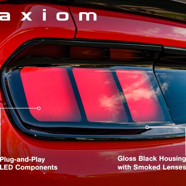 Raxiom 402183 - RAX402183 - Raxiom 15-22 Ford Mustang Profile LED Tail Lights - Gloss Black Housing (Smoked Lens) - Shipped in Europe - Tuningsupply.com
