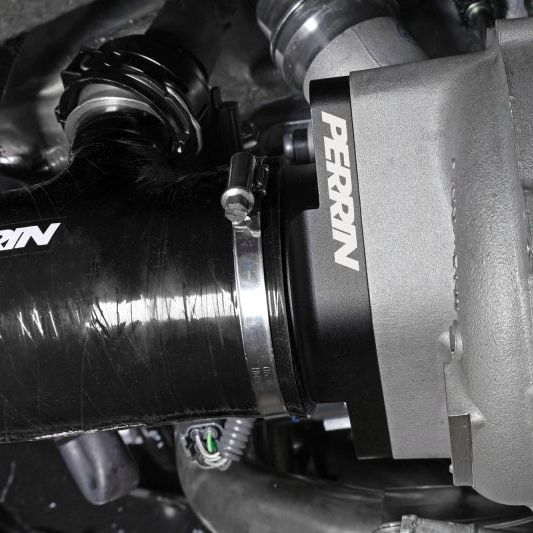 Perrin Performance PSP-INT-426BK - PERPSP-INT-426BK - PERRIN 22-24 Subaru WRX / 20-25 LGT & OBXT Turbo Inlet Hose w/Turbo Adapter Flange (Short) - Black - Shipped in Europe - Tuningsupply.com