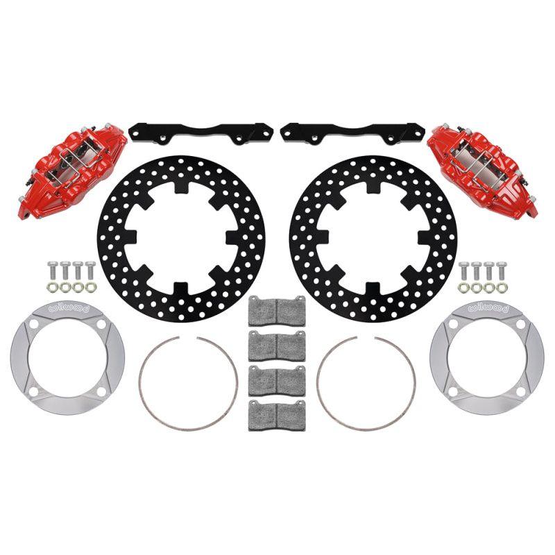 Wilwood 140-16632-DR - WIL140-16632-DR - Wilwood 2014+ Polaris RZR XP 1000 Front Kit 11.25in Drilled - Red - Shipped in Europe - Tuningsupply.com