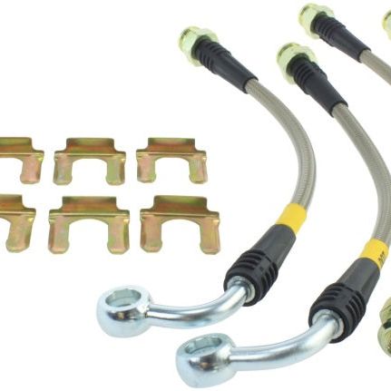 Stoptech 950.47505 - STO950.47505 - StopTech 05-06 LGT Stainless Steel Rear Brake Lines (4 Line Kit) - Shipped in Europe - Tuningsupply.com