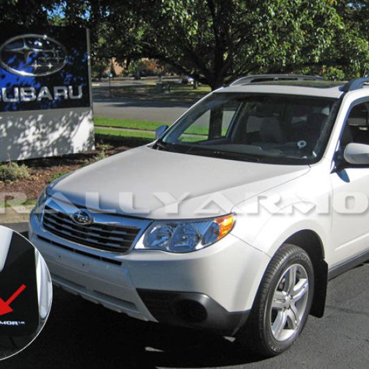 Rally Armor MF11-UR-BLK/WH - RALMF11-UR-BLK/WH - Rally Armor 09-13 Subaru Forester Black UR Mud Flap w/ White Logo - Shipped in Europe - Tuningsupply.com