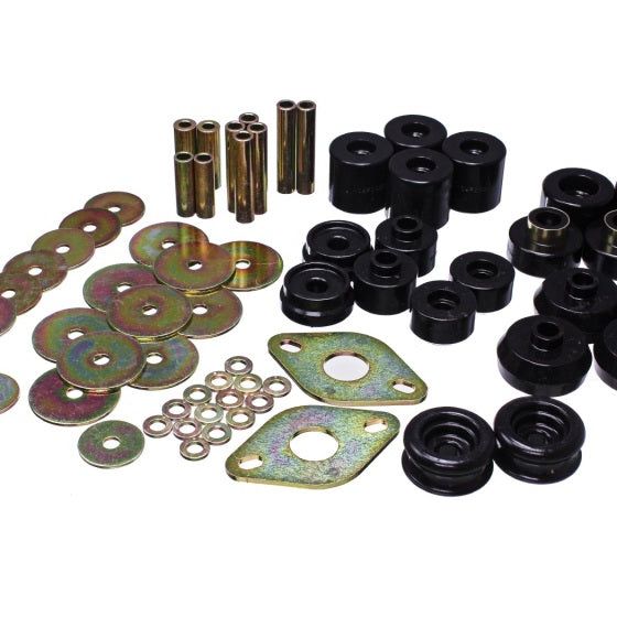 Energy Suspension 8.4111G - ENG8.4111G - Energy Suspension 96-99 Toyota 4Runner 2WD/4WD Black Body Mount Bushing Set - Shipped in Europe - Tuningsupply.com