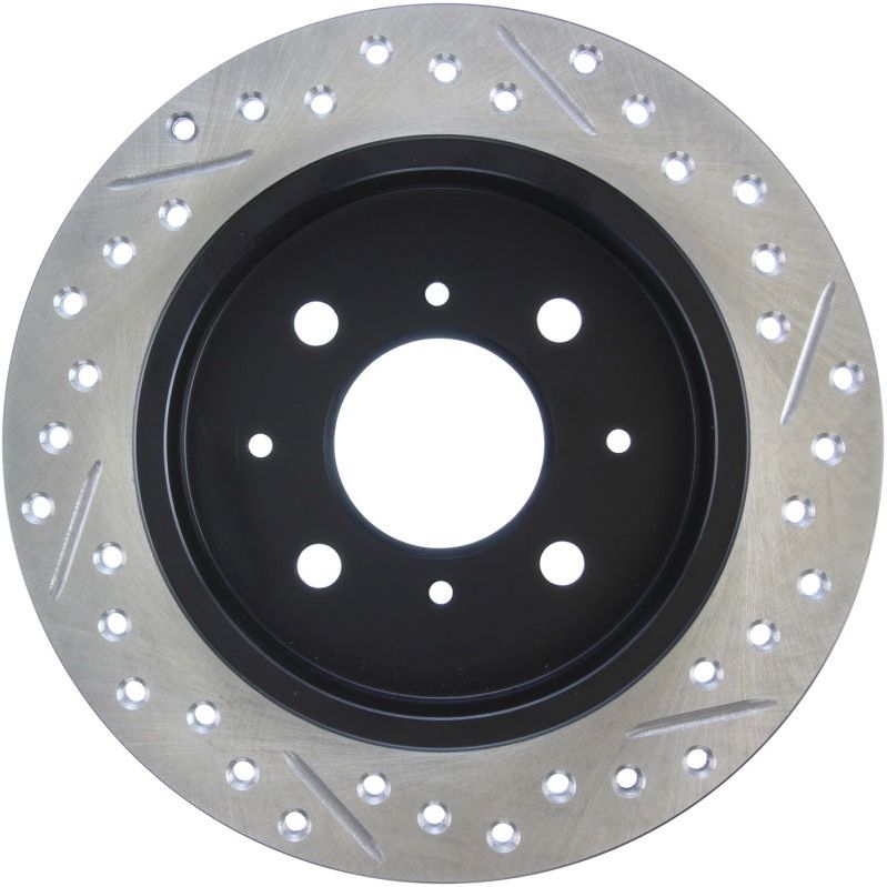 Stoptech 127.40017R - STO127.40017R - StopTech 90-96 Acura Integra / 97-01 Integra (Exc. Type R) Slotted & Drilled Right Rear Rotor - Shipped in Europe - Tuningsupply.com