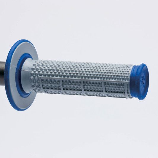 Renthal G162 - RENG162 - Renthal MX Dual Compound Grips Tapered 1/2 Waffle - Grey/ Blue - Shipped in Europe - Tuningsupply.com