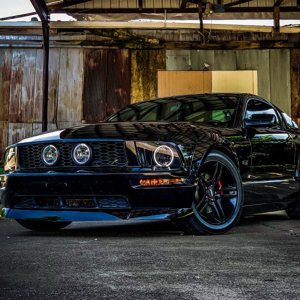 Raxiom 49121 - RAX49121 - Raxiom 05-09 Ford Mustang GT V6 Axial Series CCFL Halo Projector Headlight- Blk Housing (Smkd Lens) - Shipped in Europe - Tuningsupply.com