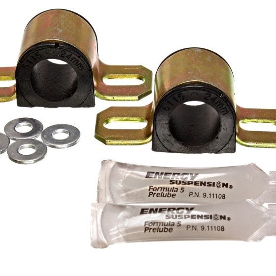 Energy Suspension 11.5104G - ENG11.5104G - Energy Suspension 86-91 Mazda RX7 Black 24mm Front Sway Bar Bushings - Shipped in Europe - Tuningsupply.com
