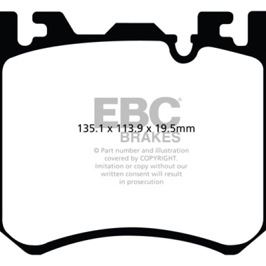 EBC DP32091C - EBCDP32091C - EBC 10-13 BMW X5M 4.4 Twin Turbo Redstuff Front Brake Pads - Shipped in Europe - Tuningsupply.com