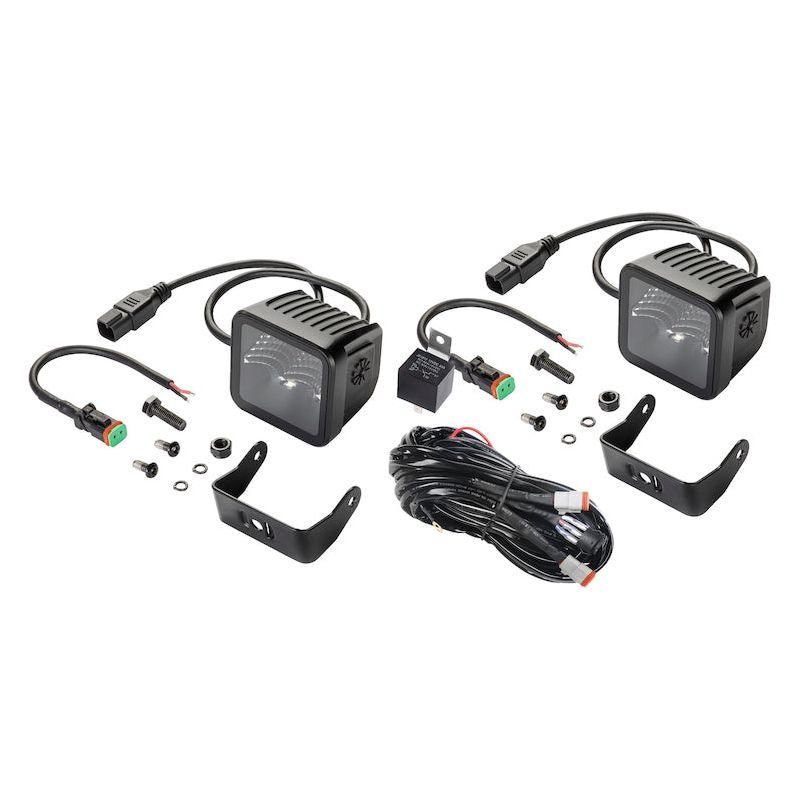 Hella LA358176811 - HELLA358176811 - Hella Universal Black Magic 3.2in L.E.D. Cube Kit - Flood Beam - Shipped in Europe - Tuningsupply.com