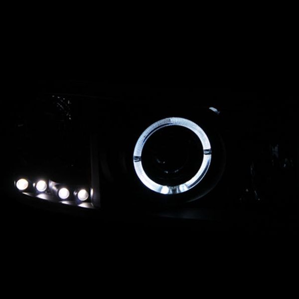 ANZO 111196 - ANZ111196 - ANZO 1994-2001 Dodge Ram Projector Headlights w/ Halo Black - Shipped in Europe - Tuningsupply.com