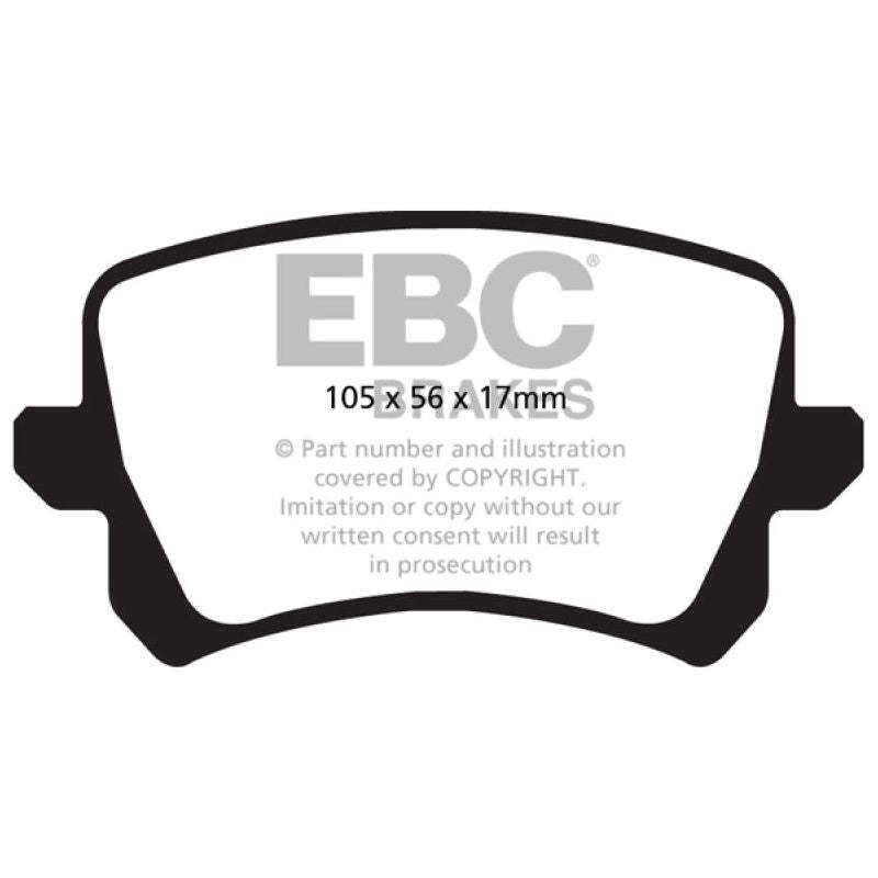 EBC DP42004R - EBCDP42004R - EBC 08-17 Volkswagen Passat CC Yellowstuff Rear Brake Pads - Shipped in Europe - Tuningsupply.com