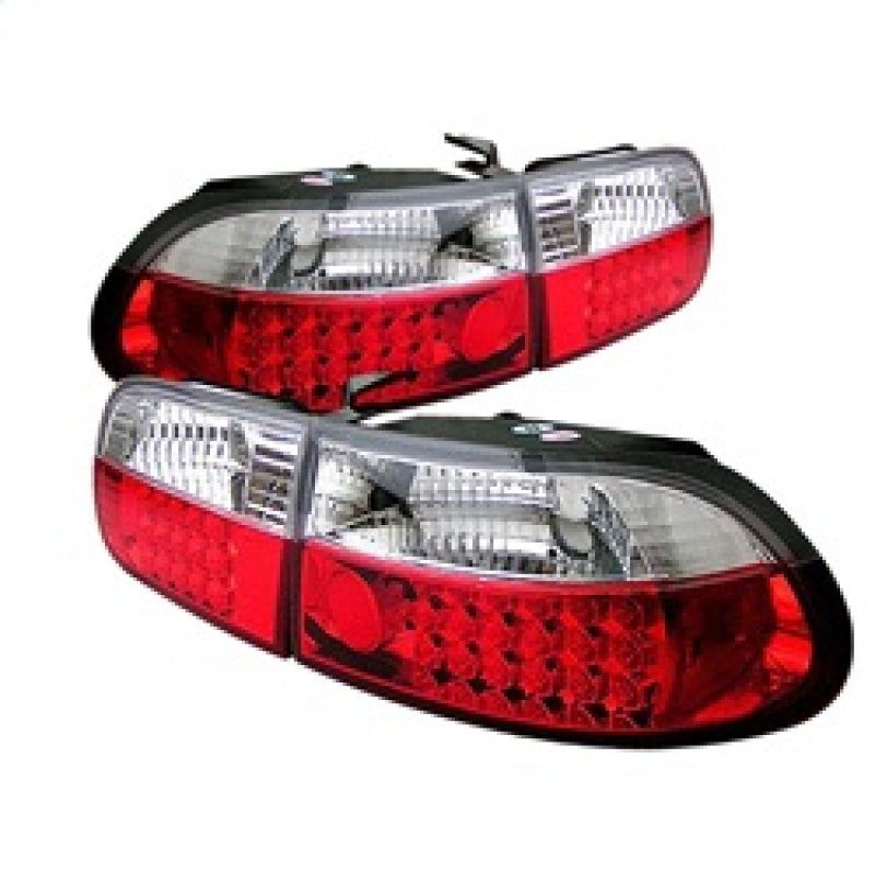 SPYDER 5004741 - SPY5004741 - Spyder Honda Civic 92-95 3DR LED Tail Lights Red Clear ALT-YD-HC92-3D-LED-RC - Shipped in Europe - Tuningsupply.com