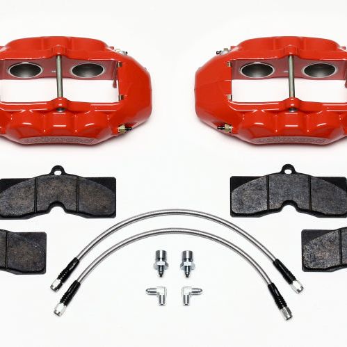 Wilwood 140-10789-R - WIL140-10789-R - Wilwood D8-4 Front Caliper Kit Red Corvette C2 / C3 65-82 - Shipped in Europe - Tuningsupply.com
