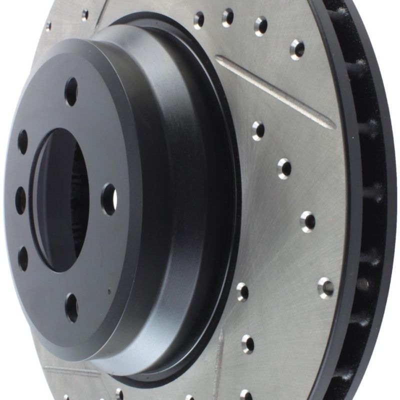 Stoptech 127.34093R - STO127.34093R - StopTech 07-09 BMW 335 (E90/E92/E93) Slotted & Drilled Right Front Rotor - Shipped in Europe - Tuningsupply.com