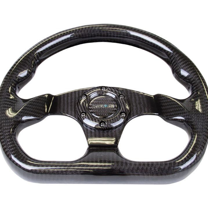NRG ST-009CF/BK - NRGST-009CF/BK - NRG Carbon Fiber Steering Wheel (320mm) Flat Bottom w/Shiny Black Carbon - Shipped in Europe - Tuningsupply.com