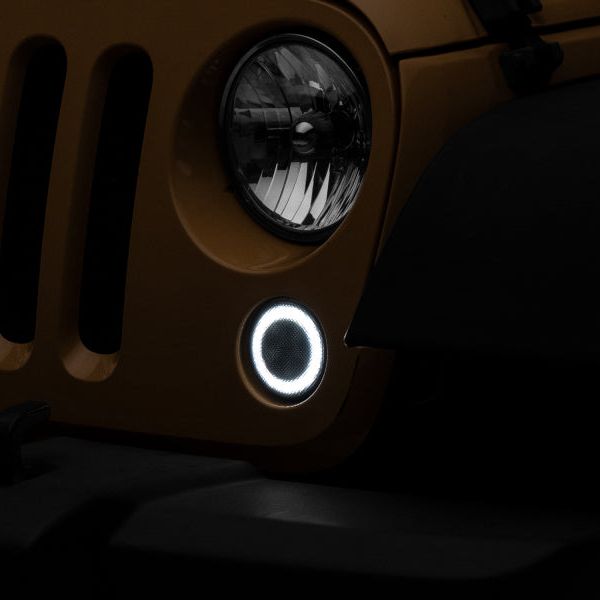 Raxiom J127017 - RAXJ127017 - Raxiom 07-18 Jeep Wrangler JK Axial Series LED Turn Signals w/ Halo (Smoked) - Shipped in Europe - Tuningsupply.com