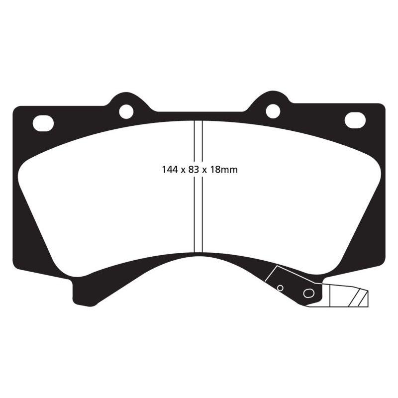 EBC DP61815 - EBCDP61815 - EBC 08+ Lexus LX570 5.7 Greenstuff Front Brake Pads - Shipped in Europe - Tuningsupply.com