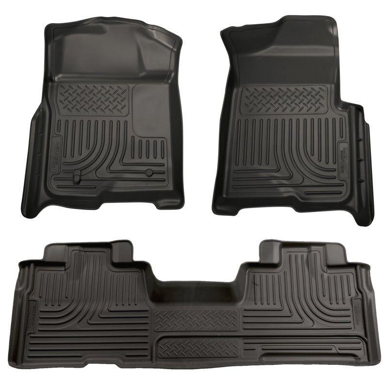 Husky Liners 98341 - HSL98341 - Husky Liners 09-12 Ford F-150 Super Cab WeatherBeater Combo Black Floor Liners - Shipped in Europe - Tuningsupply.com