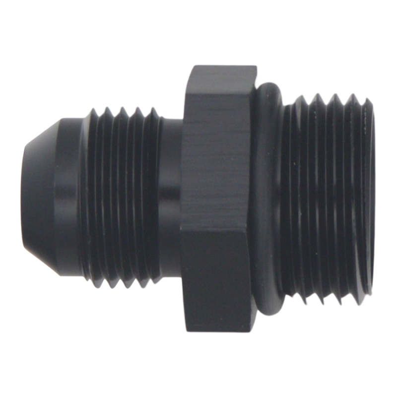 DeatschWerks 6-02-0406-B - DWK6-02-0406-B - DeatschWerks 10AN ORB Male to 8AN Male Flare Adapter (Incl O-Ring) - Anodized Matte Black - Shipped in Europe - Tuningsupply.com